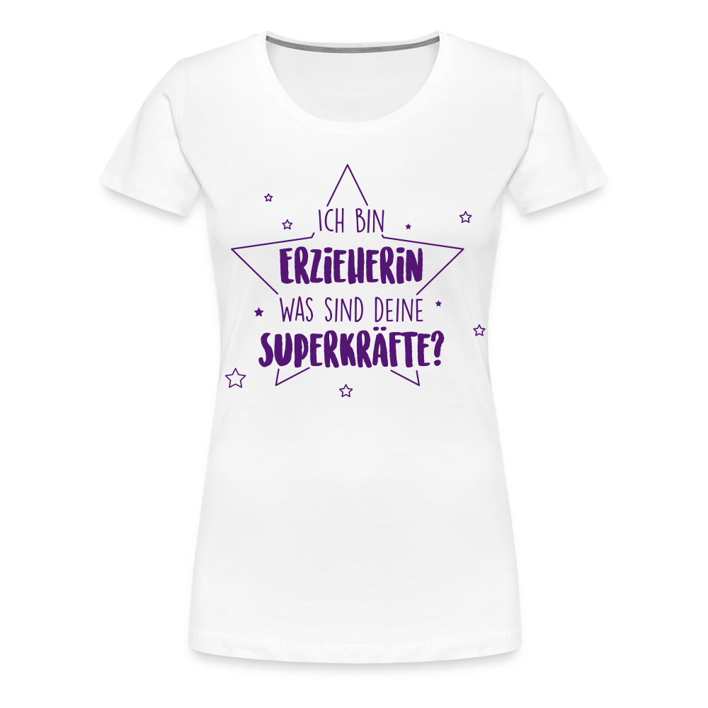 Frauen Premium T-Shirt - Superkräfte - weiß