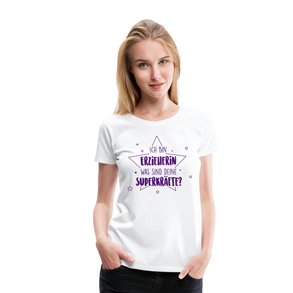 Frauen Premium T-Shirt - Superkräfte - weiß