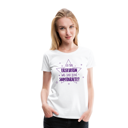 Frauen Premium T-Shirt - Superkräfte - weiß