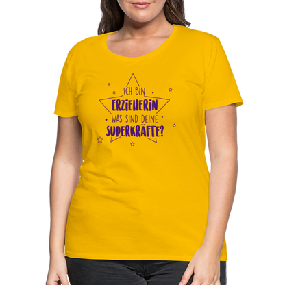 Frauen Premium T-Shirt - Superkräfte - Sonnengelb