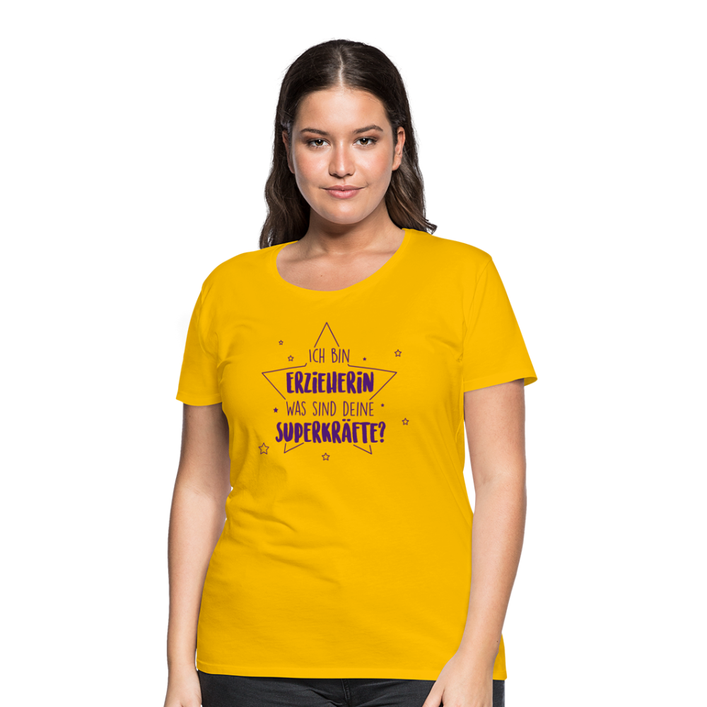 Frauen Premium T-Shirt - Superkräfte - Sonnengelb