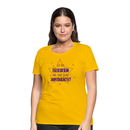 Frauen Premium T-Shirt - Superkräfte - Sonnengelb