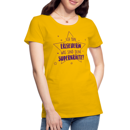 Frauen Premium T-Shirt - Superkräfte - Sonnengelb