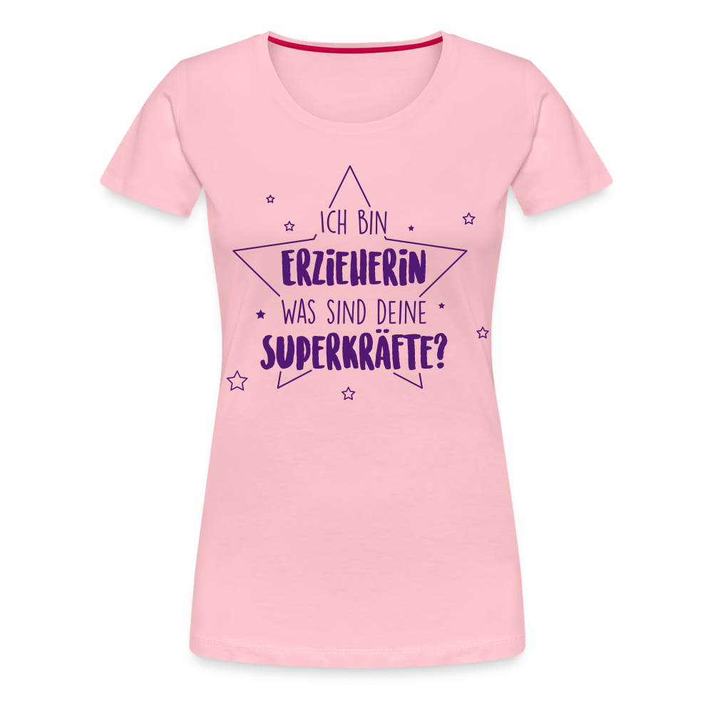 Frauen Premium T-Shirt - Superkräfte - Hellrosa