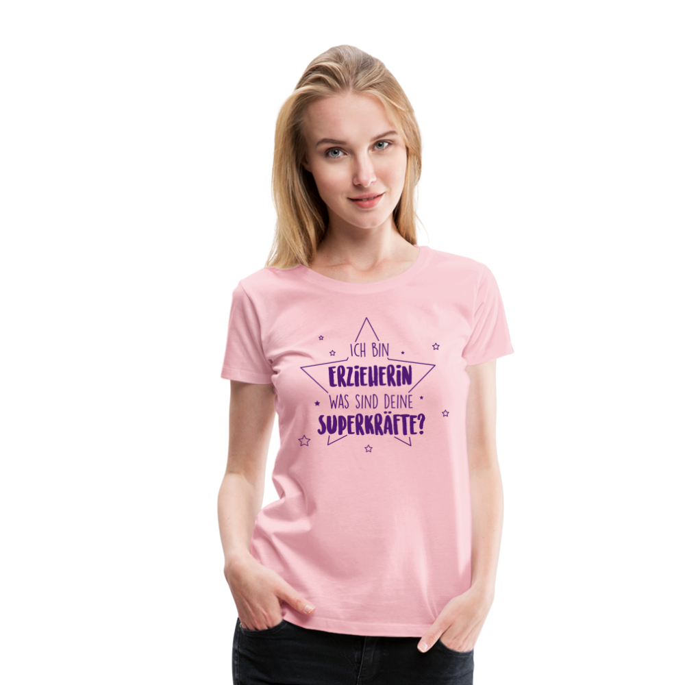 Frauen Premium T-Shirt - Superkräfte - Hellrosa