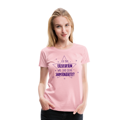 Frauen Premium T-Shirt - Superkräfte - Hellrosa