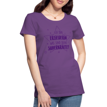 Frauen Premium T-Shirt - Superkräfte - Lila