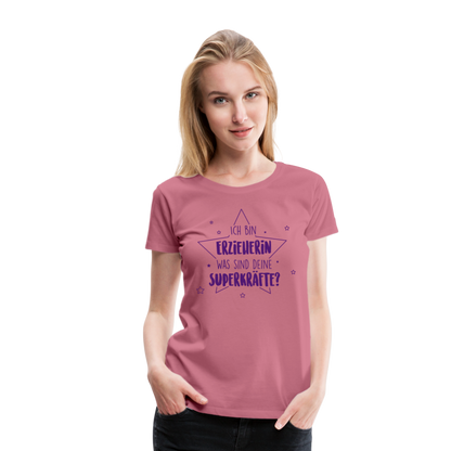 Frauen Premium T-Shirt - Superkräfte - Malve