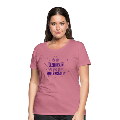 Frauen Premium T-Shirt - Superkräfte - Malve