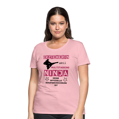 Frauen Premium T-Shirt - Ninja Erzieherin - Hellrosa