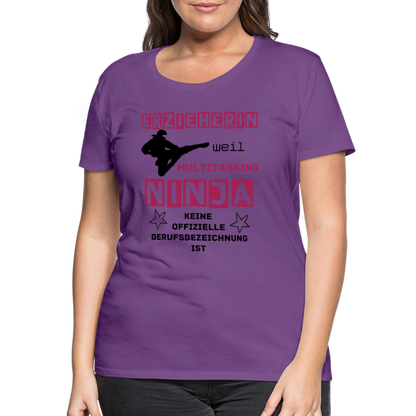 Frauen Premium T-Shirt - Ninja Erzieherin - Lila