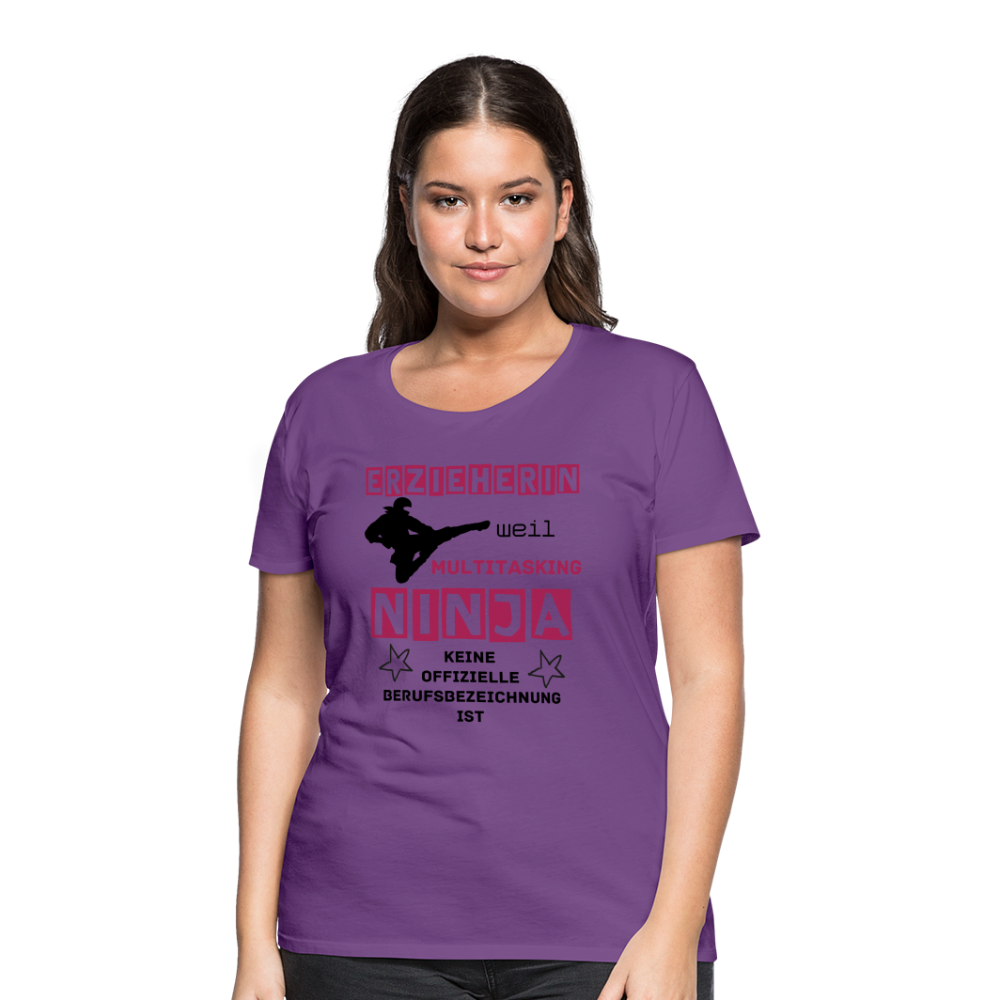 Frauen Premium T-Shirt - Ninja Erzieherin - Lila