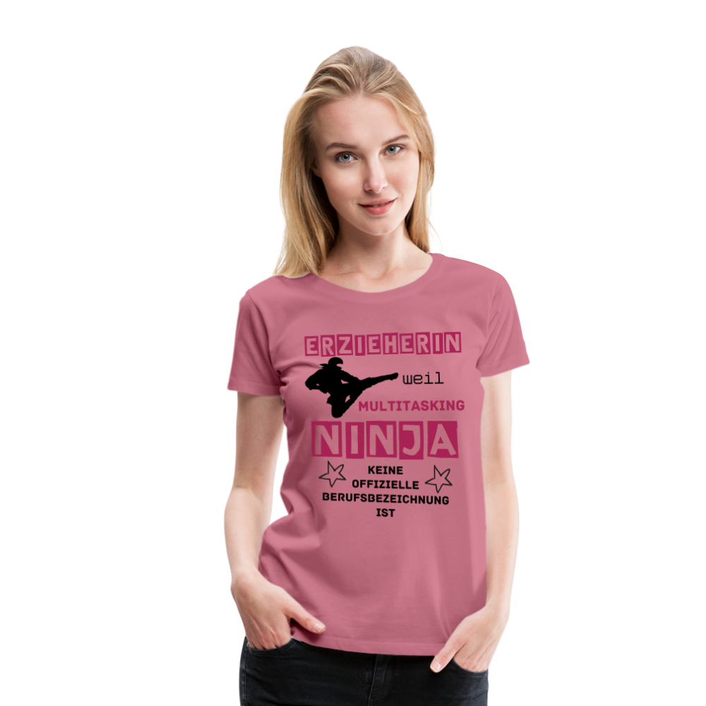 Frauen Premium T-Shirt - Ninja Erzieherin - Malve