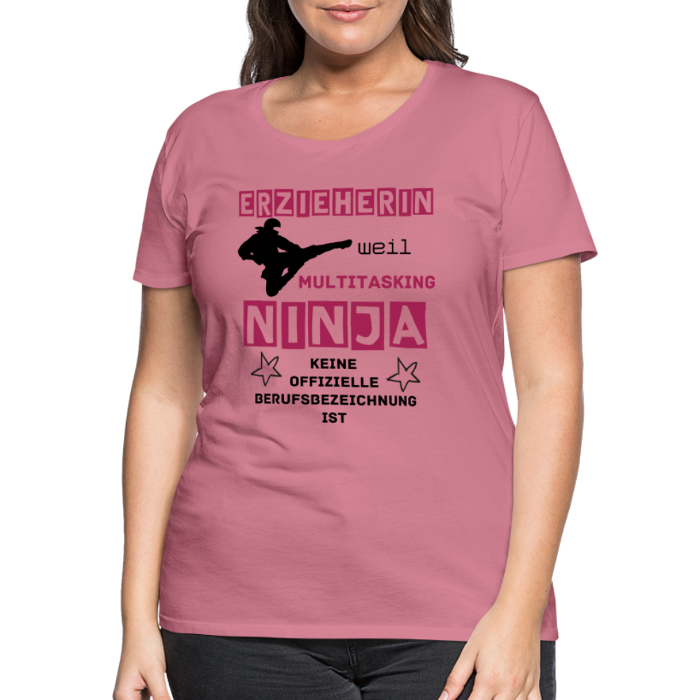 Frauen Premium T-Shirt - Ninja Erzieherin - Malve