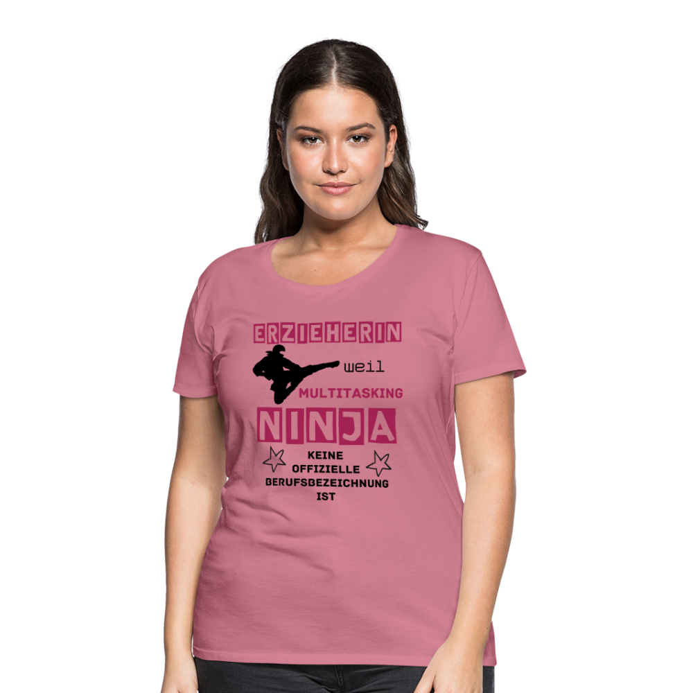 Frauen Premium T-Shirt - Ninja Erzieherin - Malve