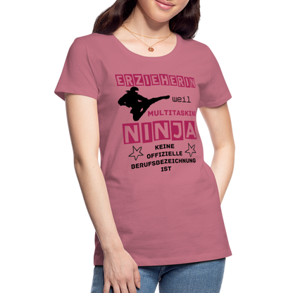 Frauen Premium T-Shirt - Ninja Erzieherin - Malve