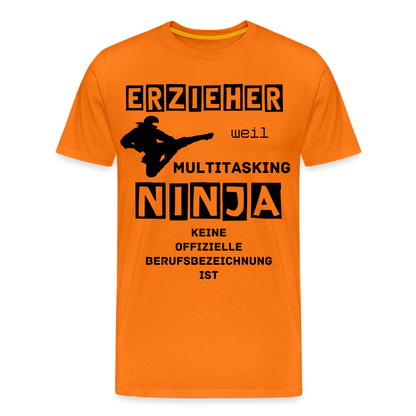 Männer Premium T-Shirt - Erzieher Ninja - Orange