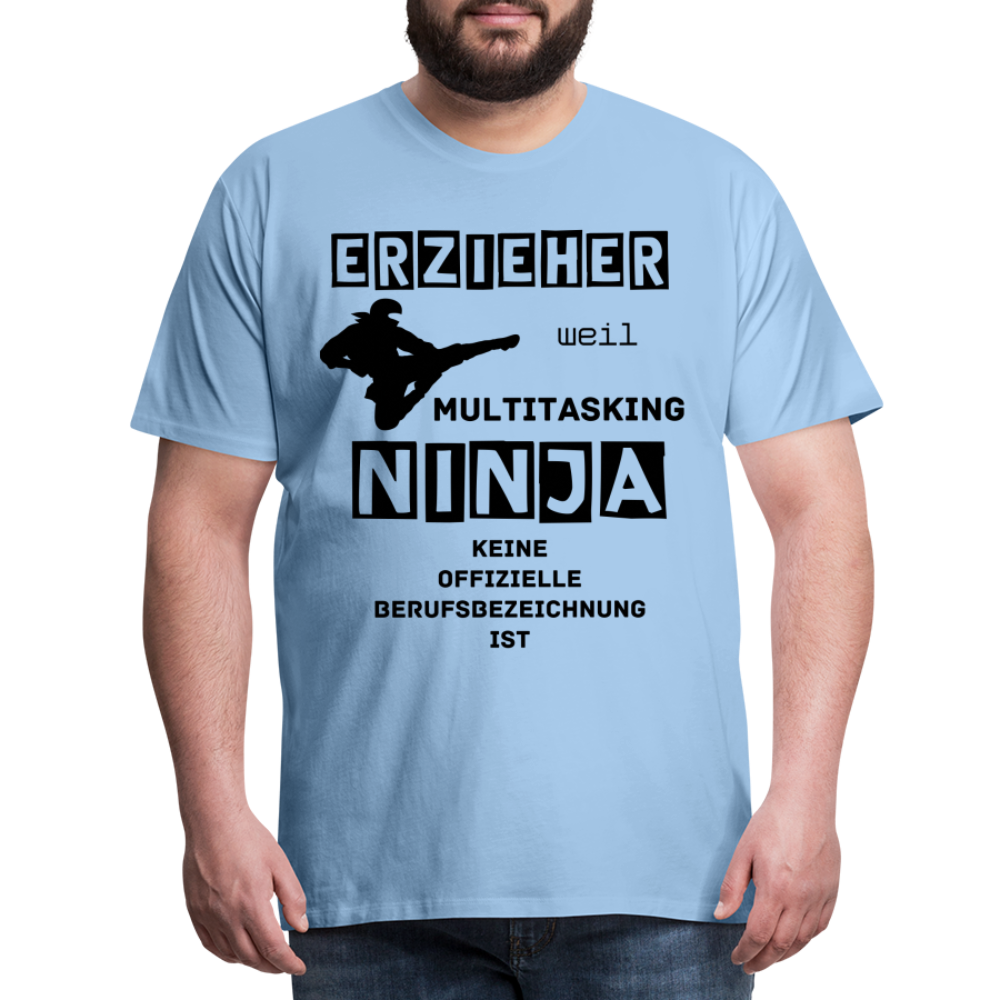 Männer Premium T-Shirt - Erzieher Ninja - Sky