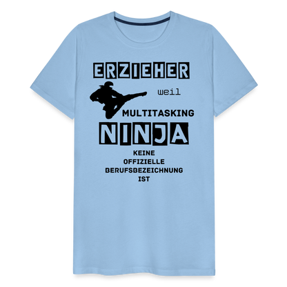 Männer Premium T-Shirt - Erzieher Ninja - Sky