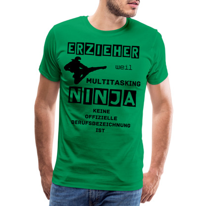 Männer Premium T-Shirt - Erzieher Ninja - Kelly Green