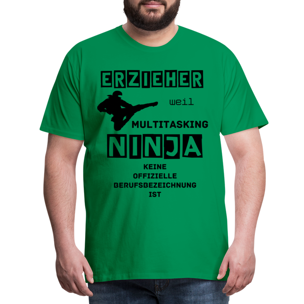 Männer Premium T-Shirt - Erzieher Ninja - Kelly Green