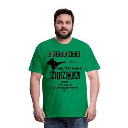 Männer Premium T-Shirt - Erzieher Ninja - Kelly Green