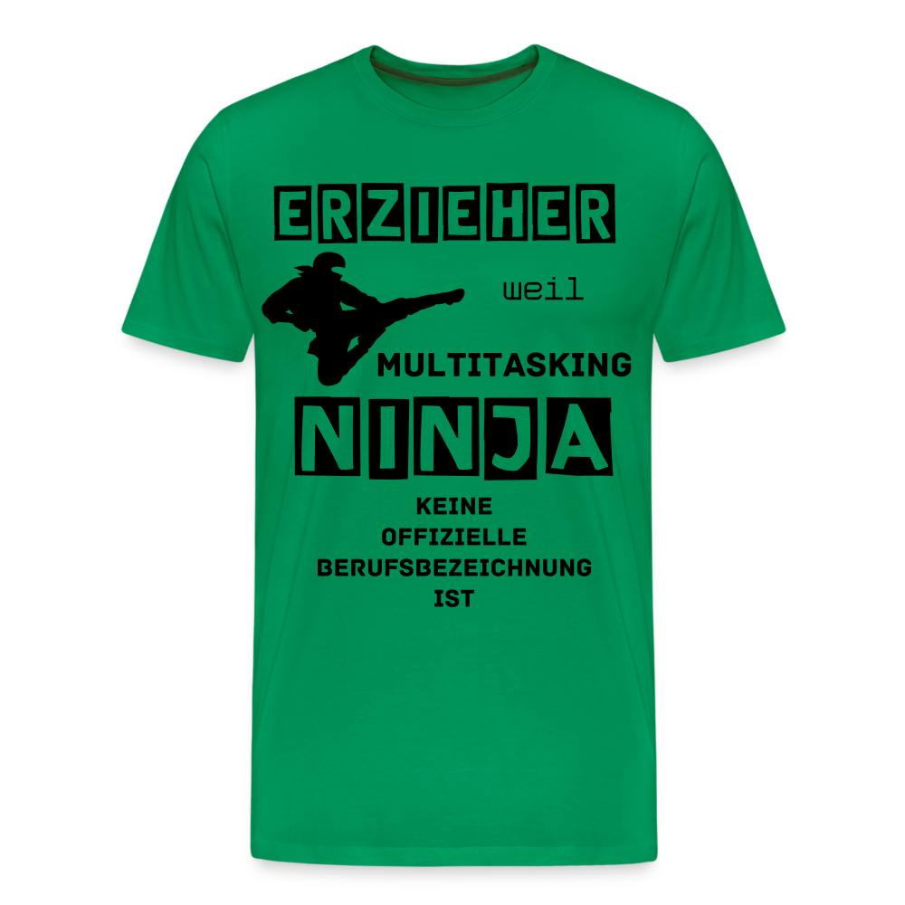 Männer Premium T-Shirt - Erzieher Ninja - Kelly Green