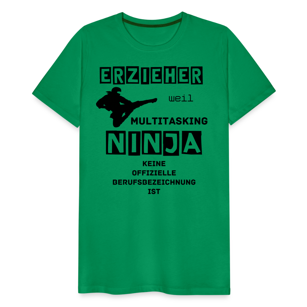 Männer Premium T-Shirt - Erzieher Ninja - Kelly Green