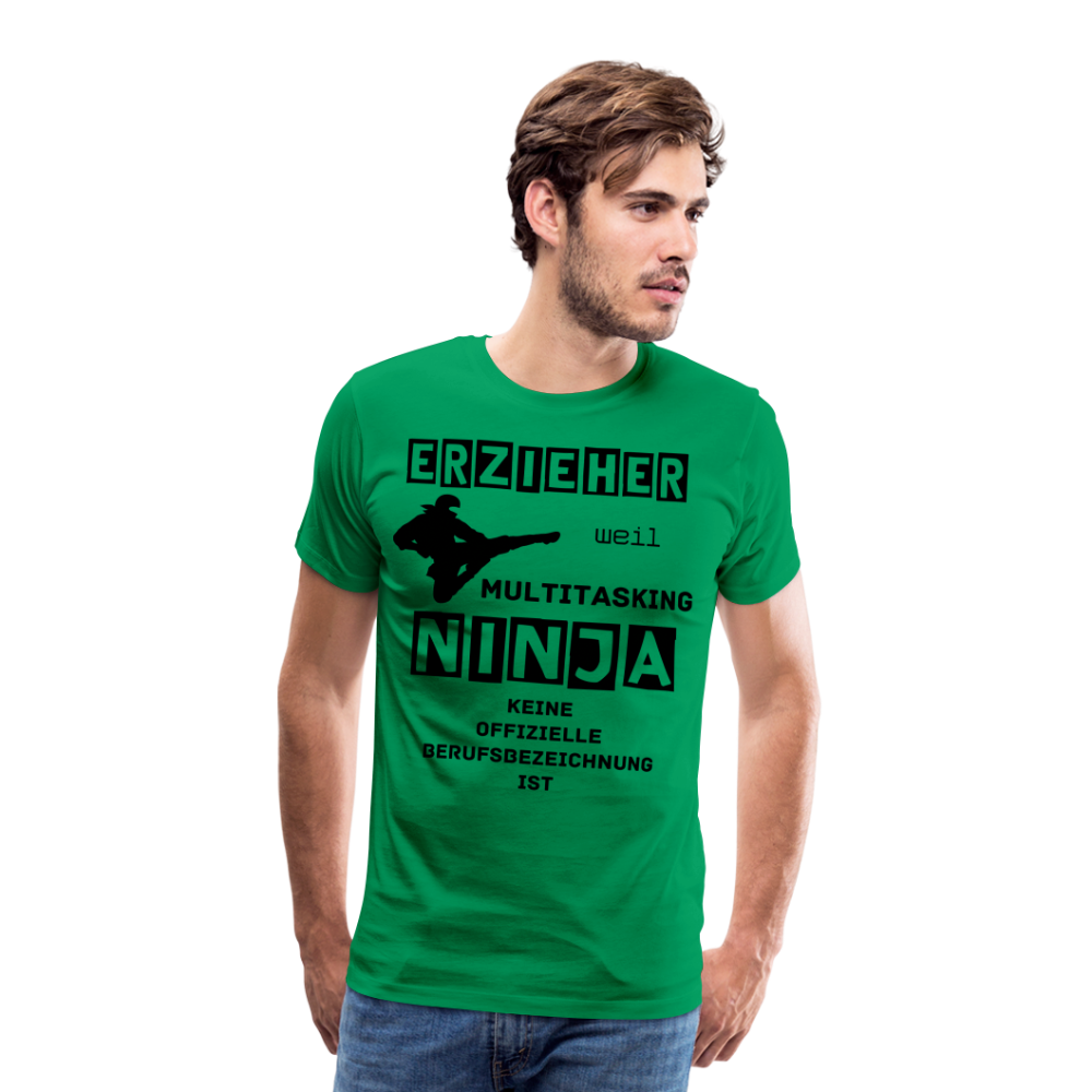 Männer Premium T-Shirt - Erzieher Ninja - Kelly Green