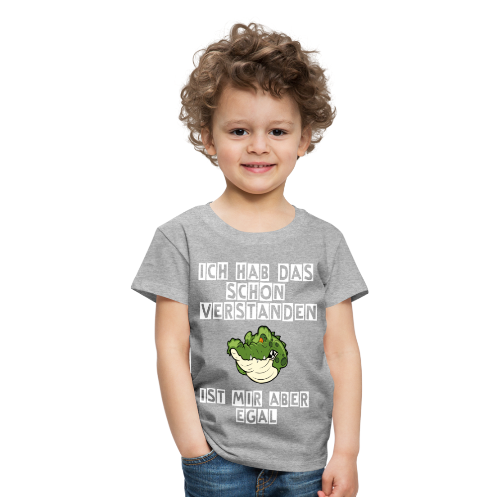 Kinder Premium T-Shirt - Ist mir egal Kinder Spruch - Grau meliert