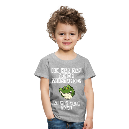 Kinder Premium T-Shirt - Ist mir egal Kinder Spruch - Grau meliert