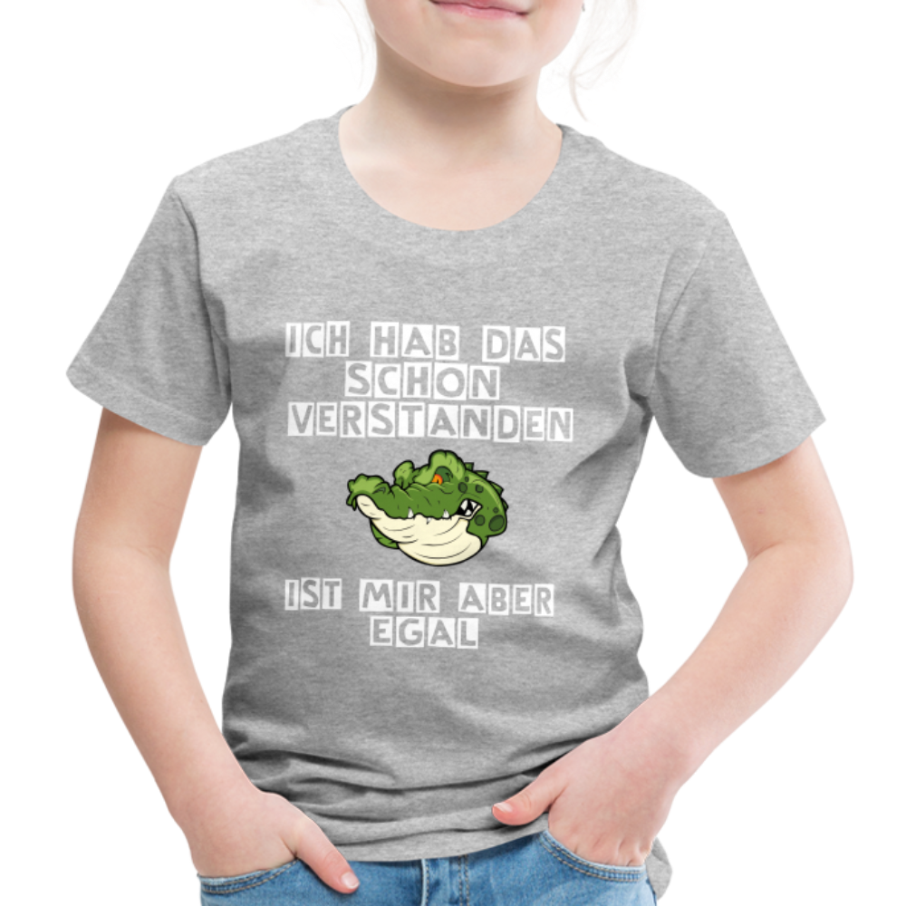 Kinder Premium T-Shirt - Ist mir egal Kinder Spruch - Grau meliert