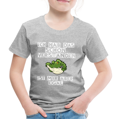 Kinder Premium T-Shirt - Ist mir egal Kinder Spruch - Grau meliert