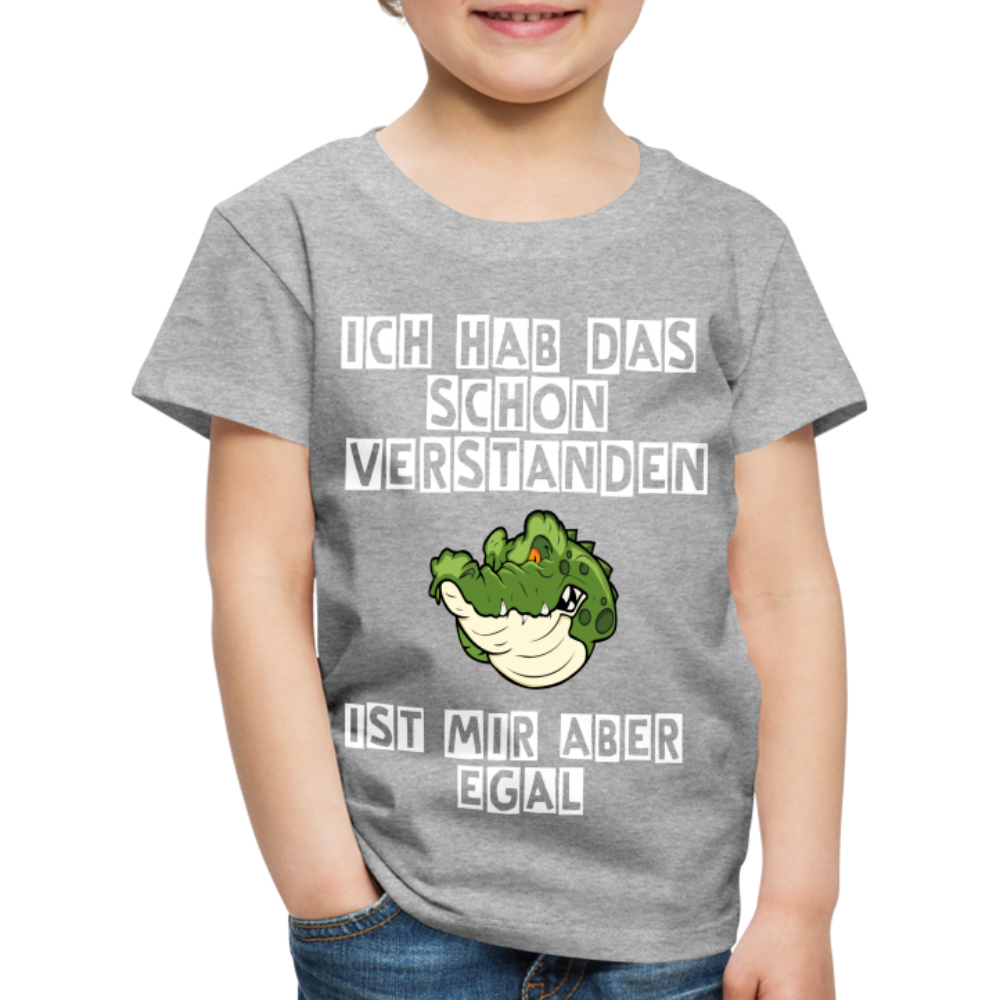 Kinder Premium T-Shirt - Ist mir egal Kinder Spruch - Grau meliert