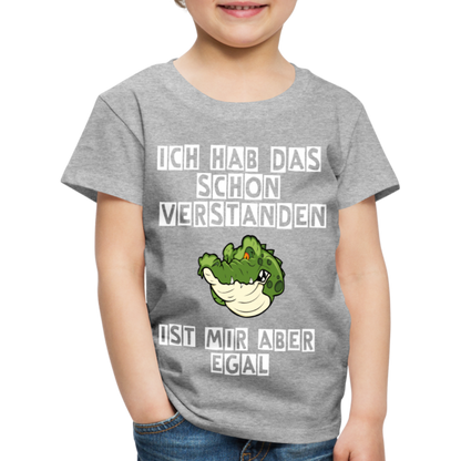 Kinder Premium T-Shirt - Ist mir egal Kinder Spruch - Grau meliert