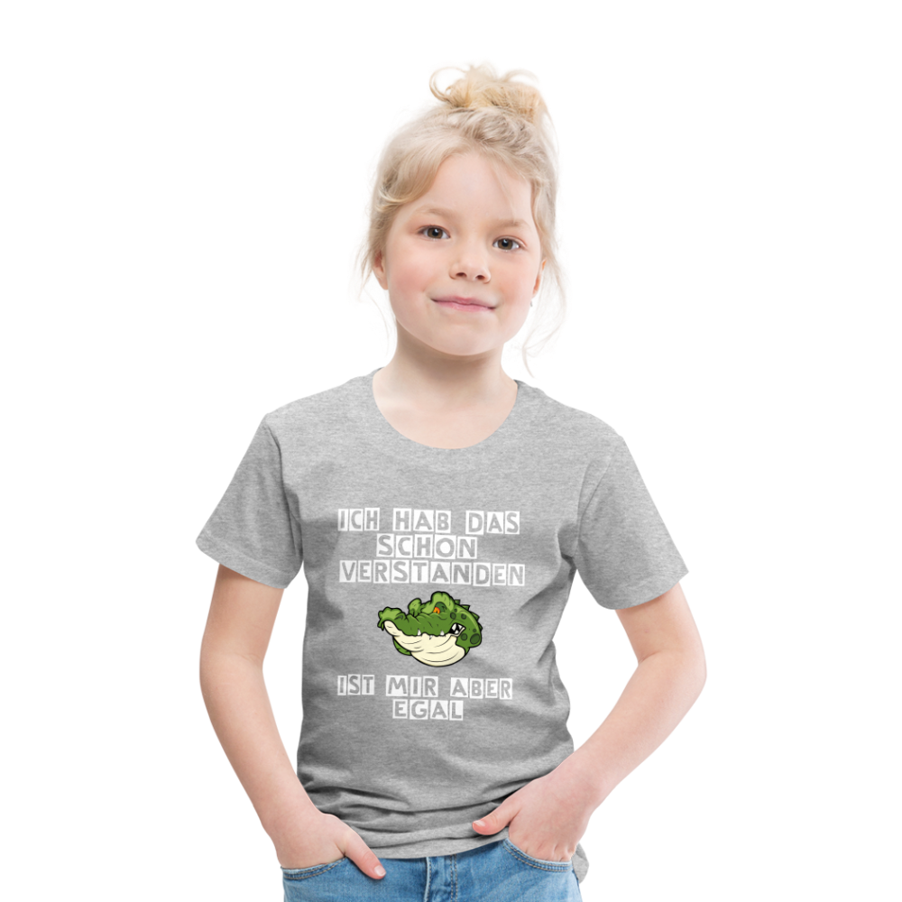 Kinder Premium T-Shirt - Ist mir egal Kinder Spruch - Grau meliert