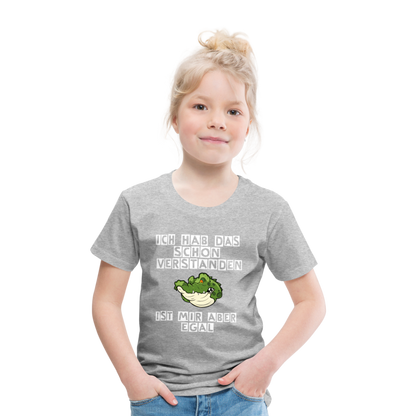 Kinder Premium T-Shirt - Ist mir egal Kinder Spruch - Grau meliert