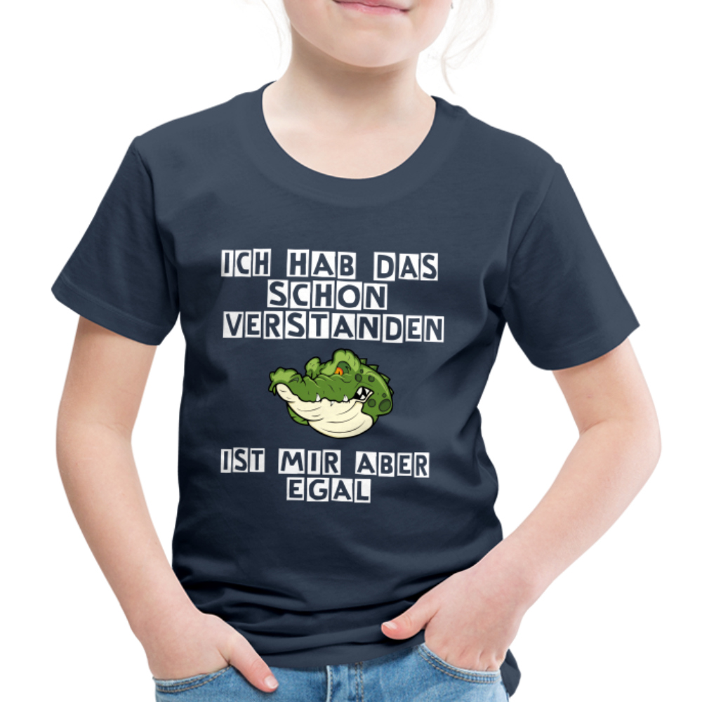 Kinder Premium T-Shirt - Ist mir egal Kinder Spruch - Navy