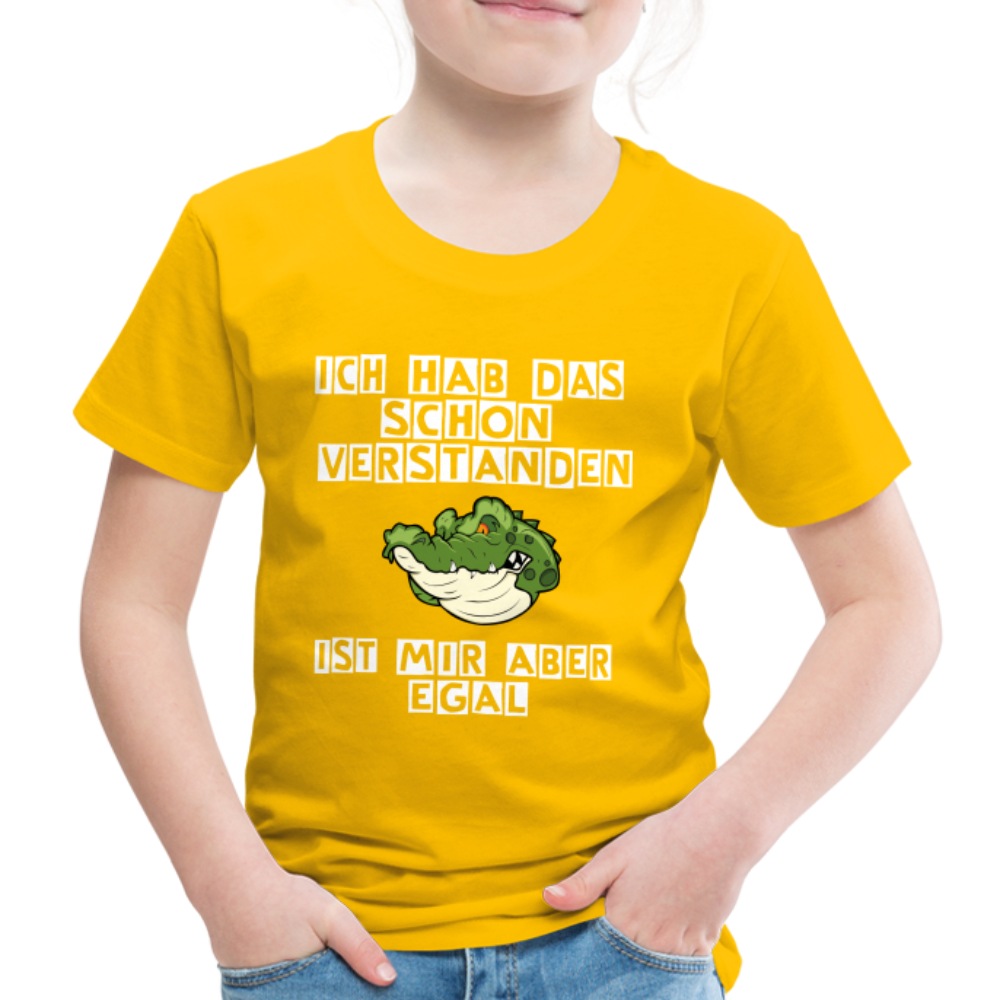 Kinder Premium T-Shirt - Ist mir egal Kinder Spruch - Sonnengelb