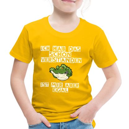 Kinder Premium T-Shirt - Ist mir egal Kinder Spruch - Sonnengelb