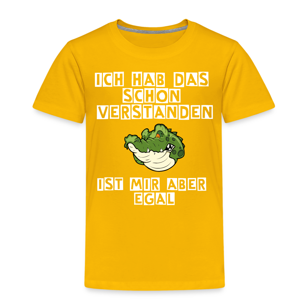 Kinder Premium T-Shirt - Ist mir egal Kinder Spruch - Sonnengelb