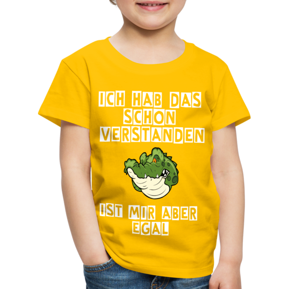 Kinder Premium T-Shirt - Ist mir egal Kinder Spruch - Sonnengelb