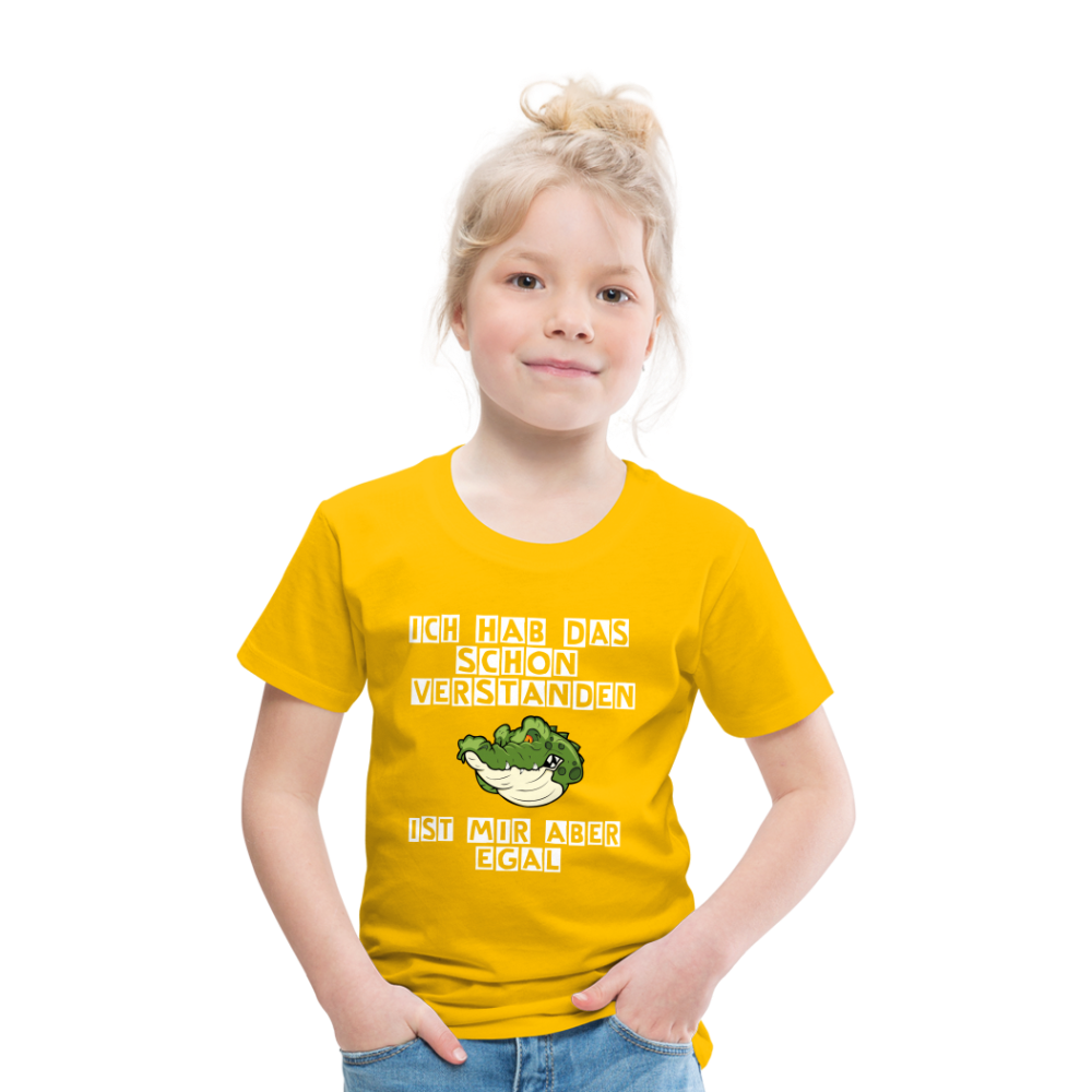 Kinder Premium T-Shirt - Ist mir egal Kinder Spruch - Sonnengelb