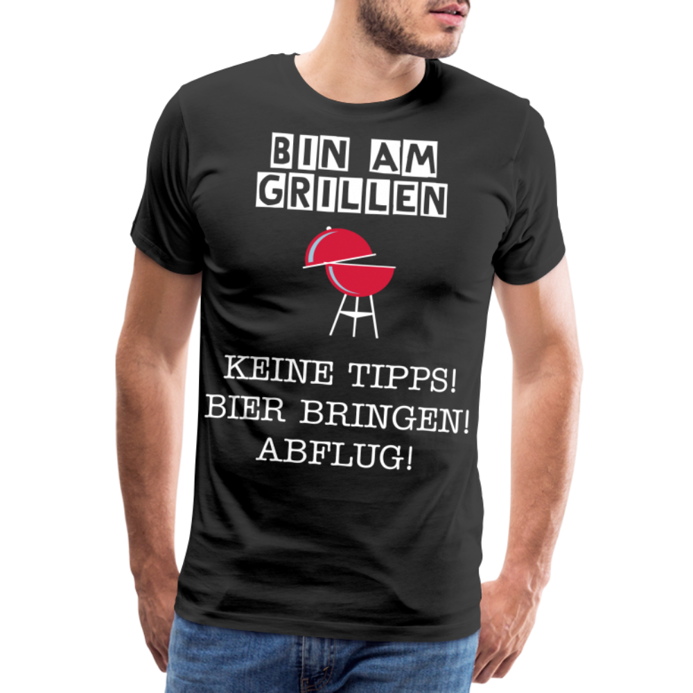 Männer Premium T-Shirt - Grillspruch Männer Shirt - Schwarz