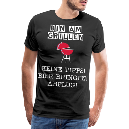 Männer Premium T-Shirt - Grillspruch Männer Shirt - Schwarz