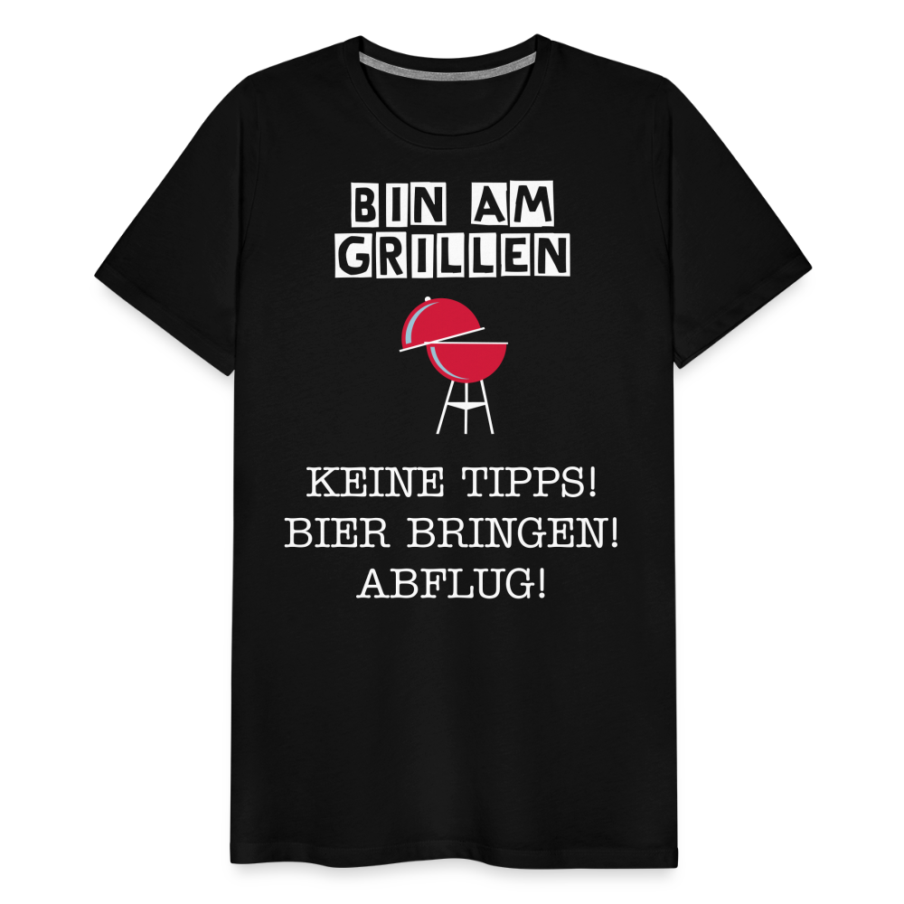 Männer Premium T-Shirt - Grillspruch Männer Shirt - Schwarz