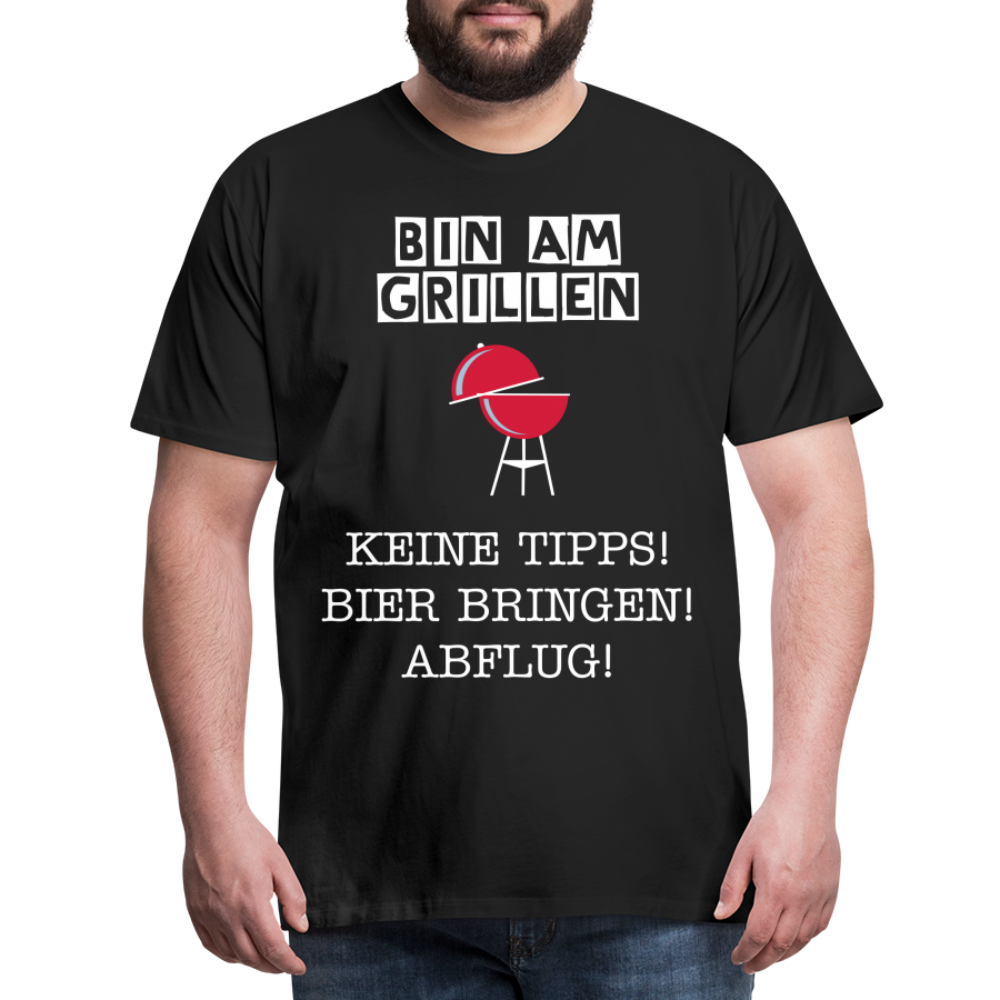 Männer Premium T-Shirt - Grillspruch Männer Shirt - Schwarz