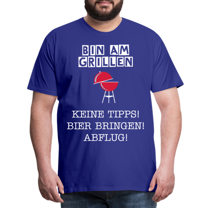 Männer Premium T-Shirt - Grillspruch Männer Shirt - Königsblau