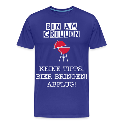 Männer Premium T-Shirt - Grillspruch Männer Shirt - Königsblau