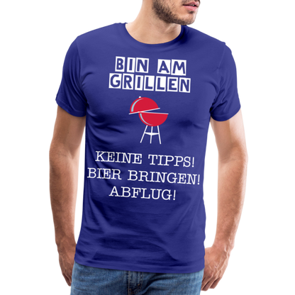 Männer Premium T-Shirt - Grillspruch Männer Shirt - Königsblau